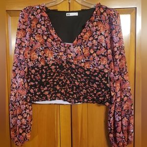 NWT Crop Top 2 Piece Sheer Floral Tops- Lot